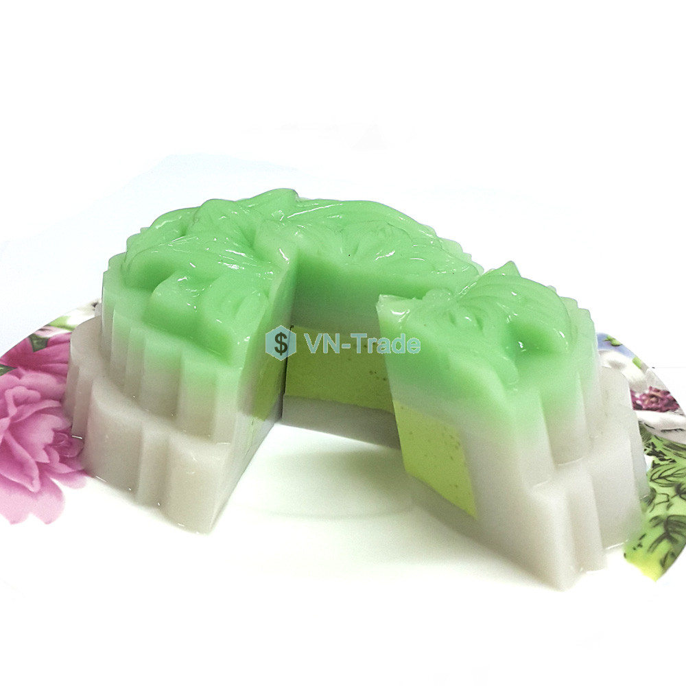Bánh Trung Thu Rau Câu Nhân Flan Lá Dứa