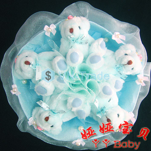 5 Gấu Teddy Voan Xanh Dương
