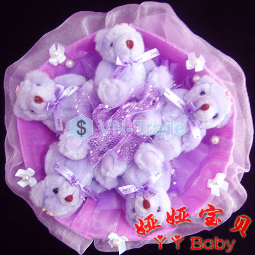 5 Gấu Teddy Voan Tím
