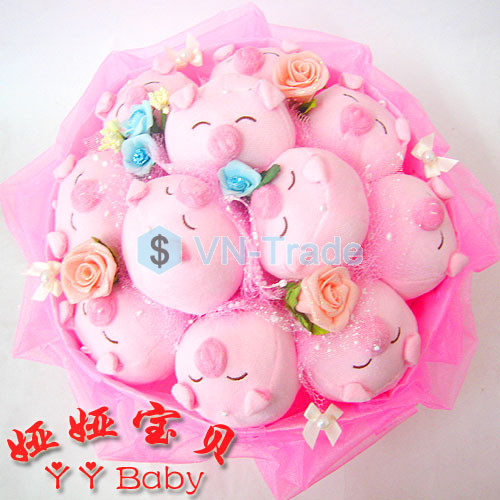 11 Heo Cười Voan Hồng