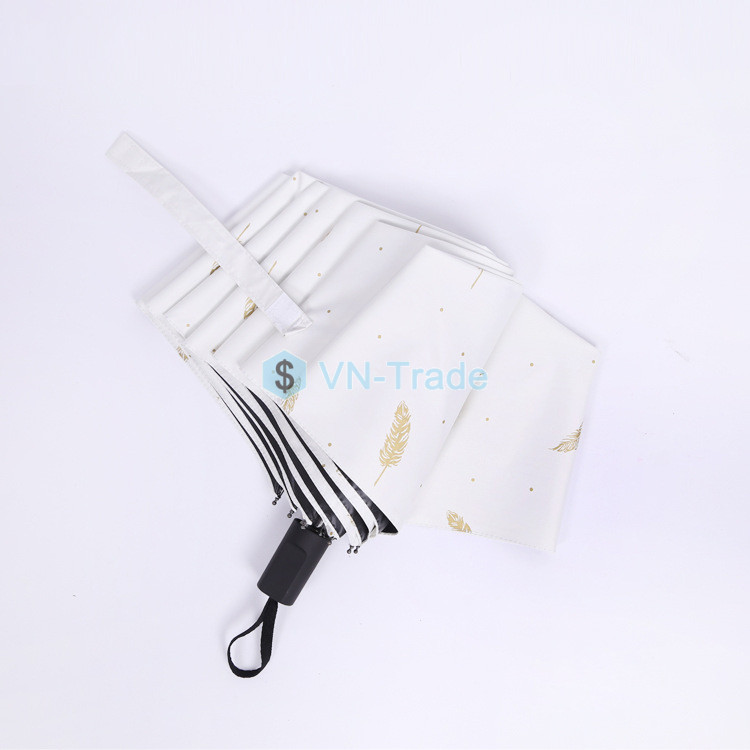 Dù Xếp Hình Lông Vũ Trắng