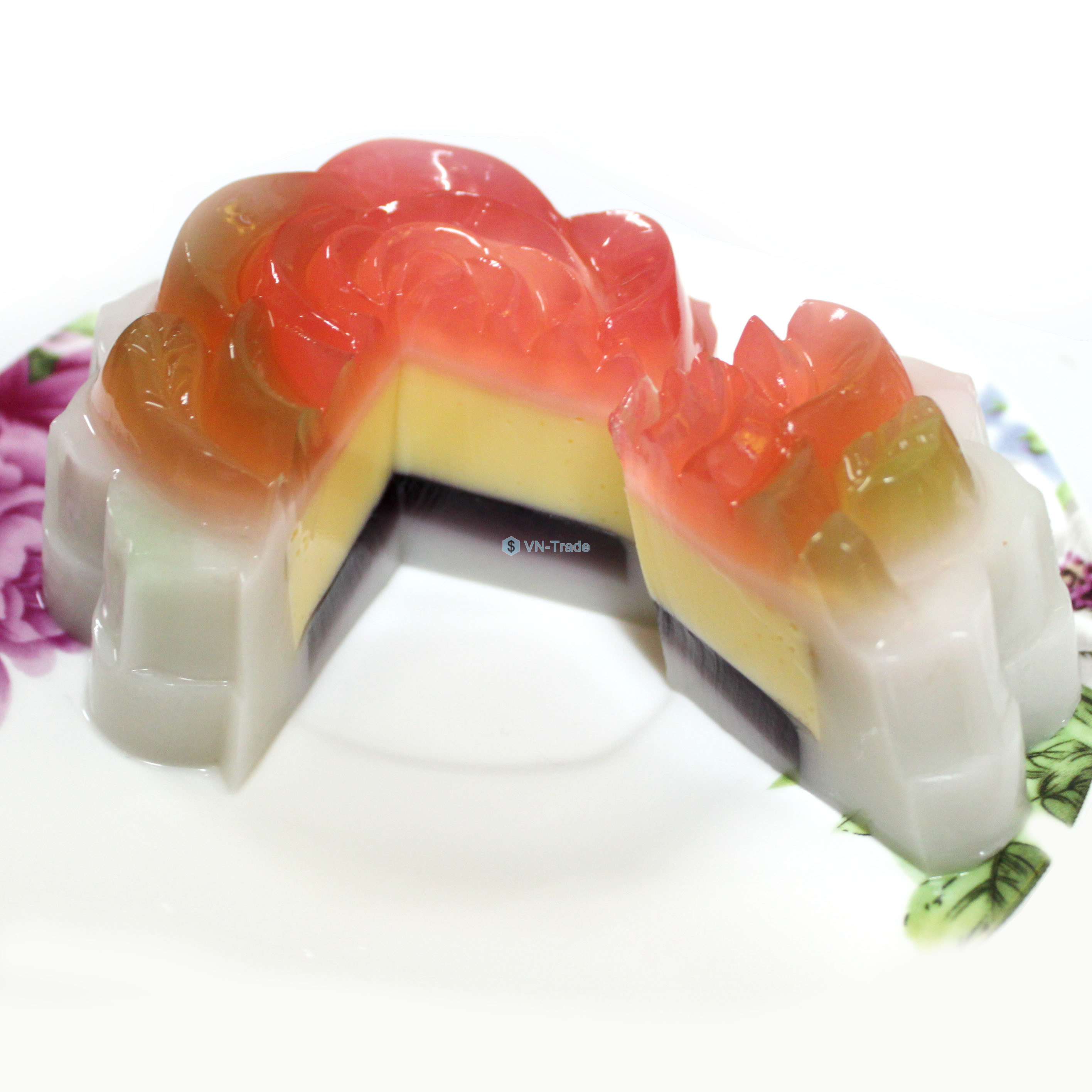Bánh Trung Thu Rau Câu Nhân Bánh Flan Việt Quất