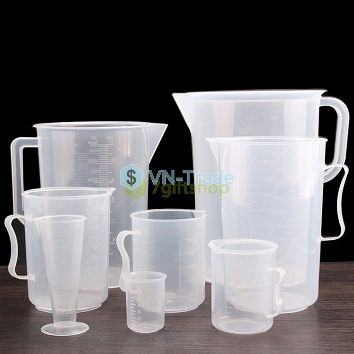 Bộ 8 Ca Đong Nhựa Có Vạch Chia Định Lượng (Thể tích khác nhau)