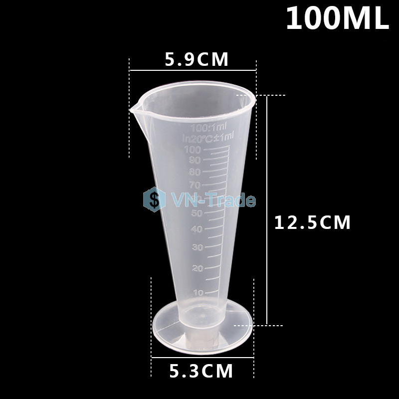 Ly Đong Nhựa Có Vạch Chia Định Lượng 100ml  