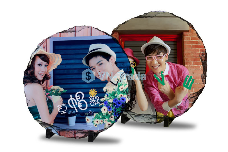 In Hình Lên Đá Tự Nhiên Hình Tròn
