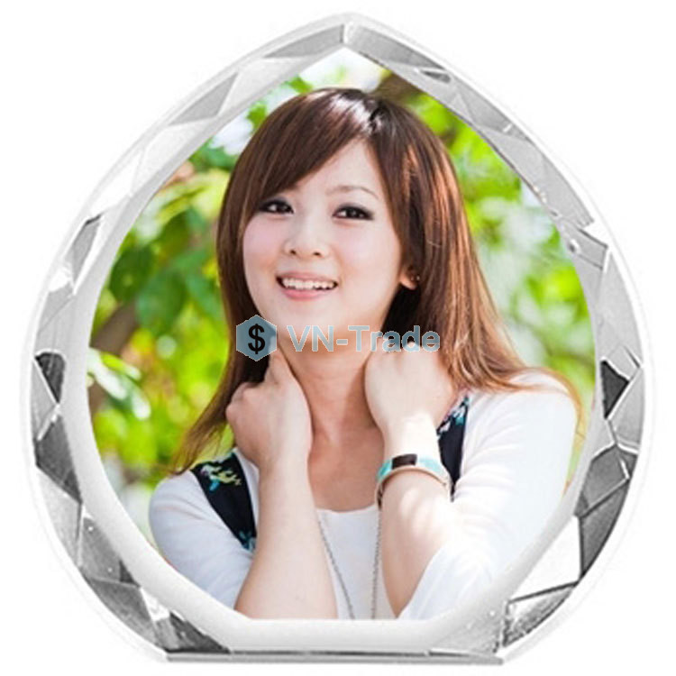 In Hình Lên Pha Lê Hình Giọt Nước