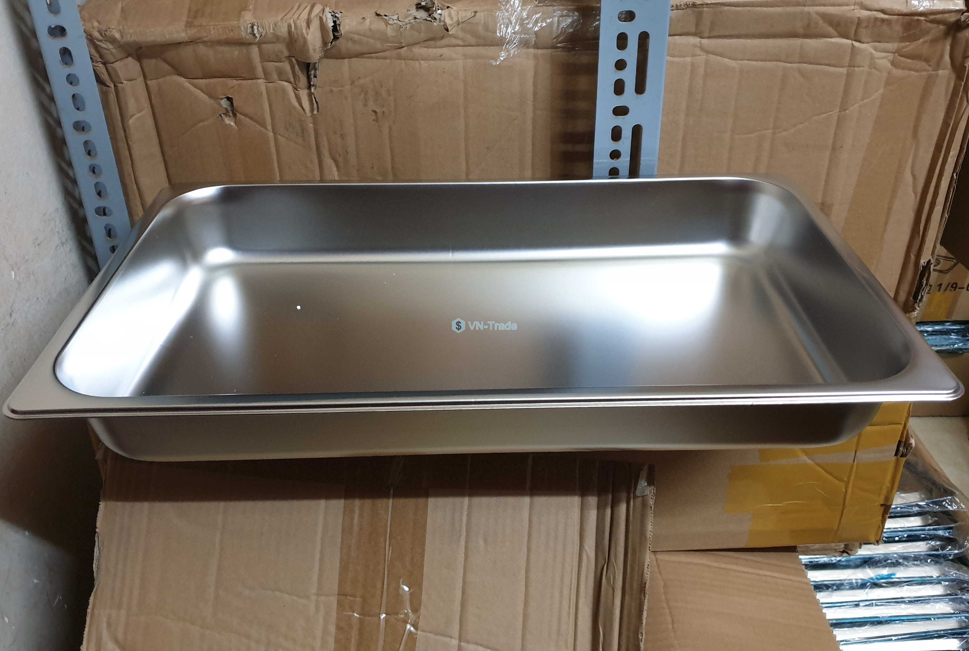 Khay Inox Đựng Thực Phẩm 1/1 Cao 6.5cm Không Nắp