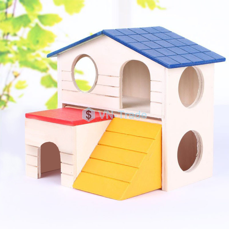 Nhà Gỗ 2 Tầng Cho Hamster