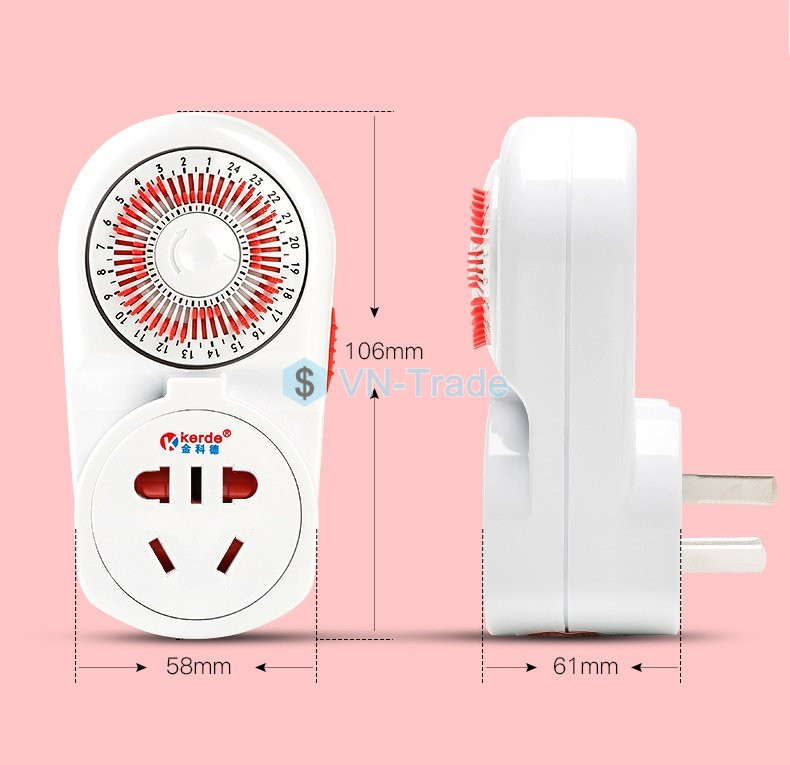 Ổ Cắm Hẹn Giờ Lập Trình Cơ Kerde TW-260