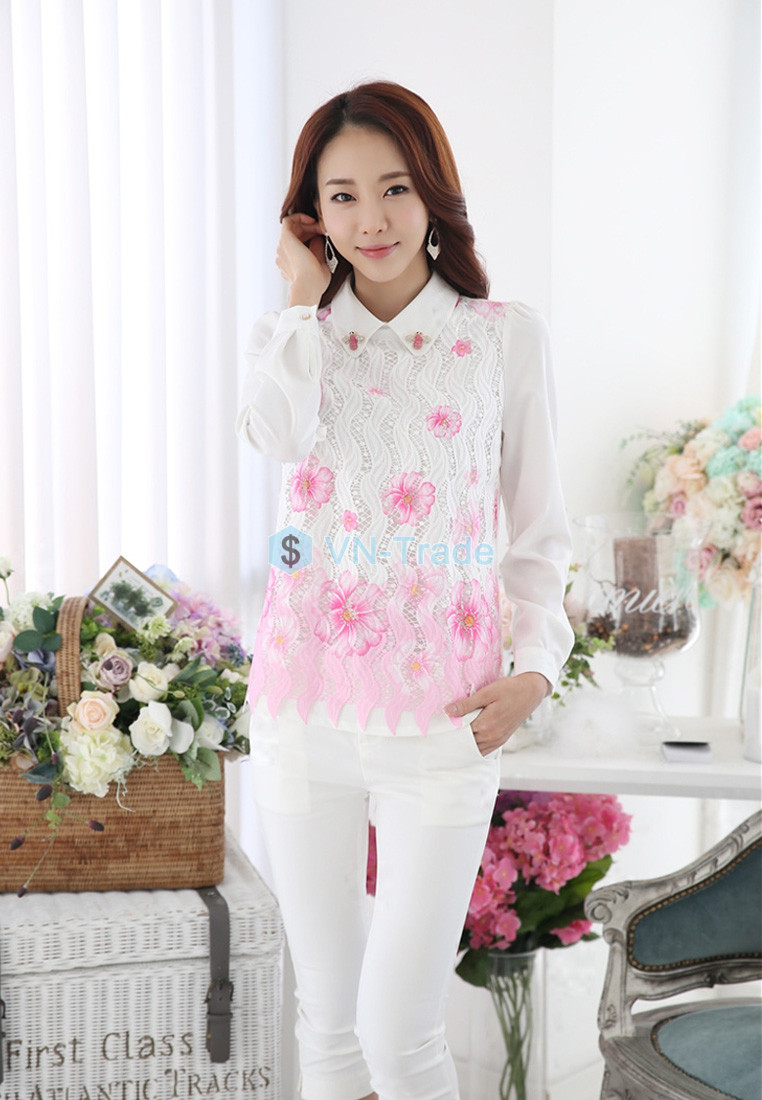 Áo Voan Tay Dài Kiểu Hàn 6678