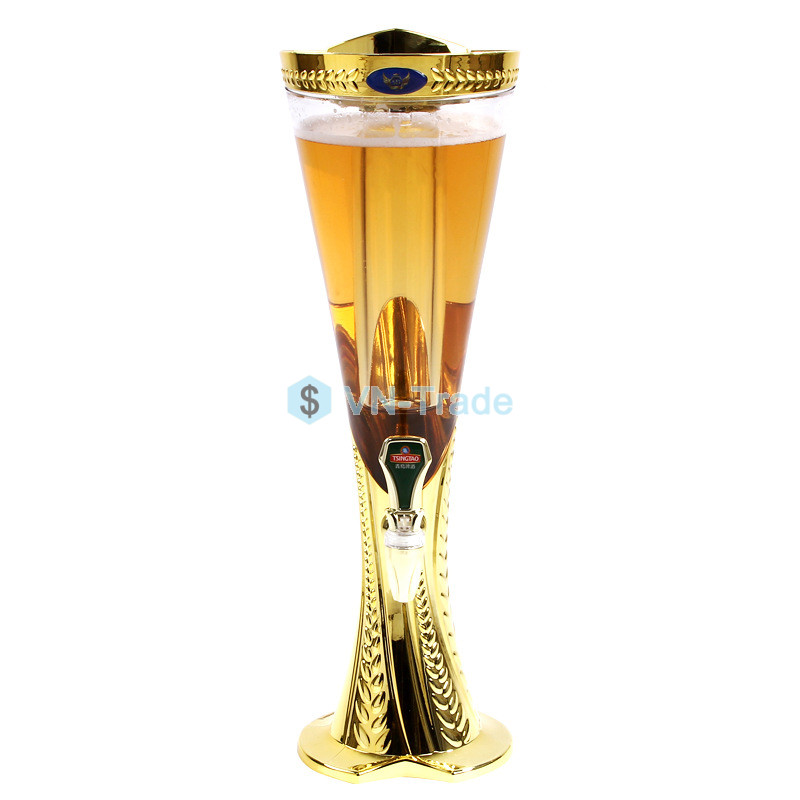 Tháp Bia 3L (Beer Tower) Vân Đế Lúa Mạch (Vàng Bóng)