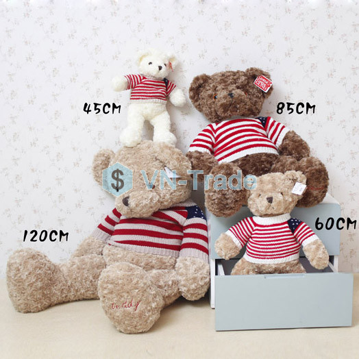 Thú Nhồi Bông Gấu Teddy Áo Len