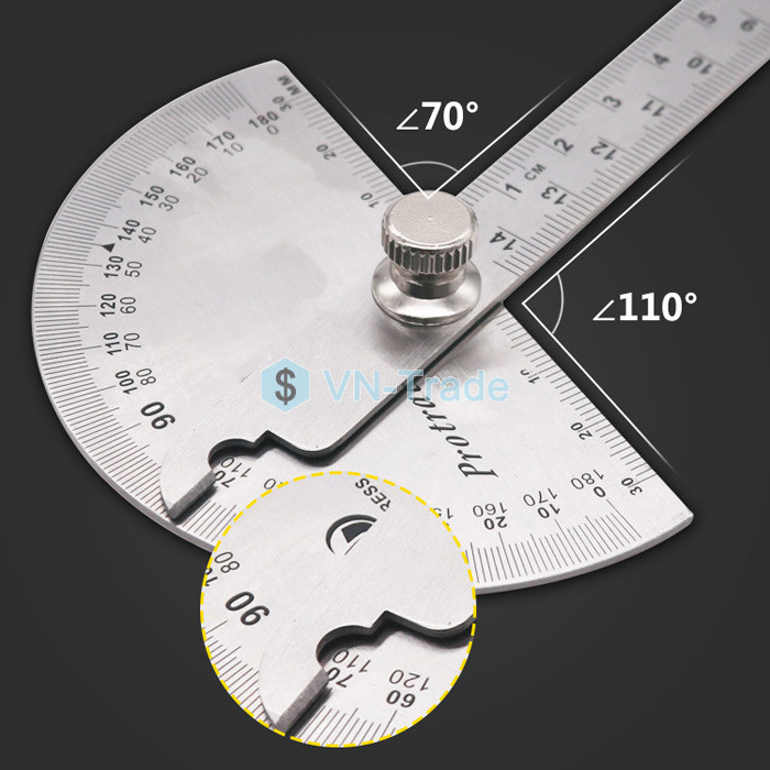 Thước Đo Góc 180 độ - 145mm (Loại Nhỏ)  
