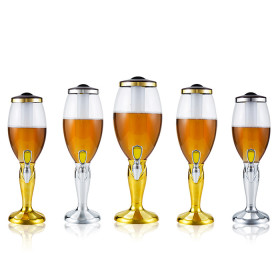 Tháp Bia 3L Có Đèn Led F16 (Màu Bạc)