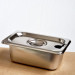 Khay Inox 1/9 Cao 10cm Nắp Khuyết