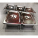 Combo 5 Khay Inox 1/4 Cao 10cm Nắp Nguyên