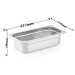 Khay Inox Đựng Thạch Topping 1/3 Cao 15cm Không Nắp