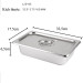 Khay Inox Đựng Thạch Topping 1/3 Cao 6.5cm Nắp Nguyên