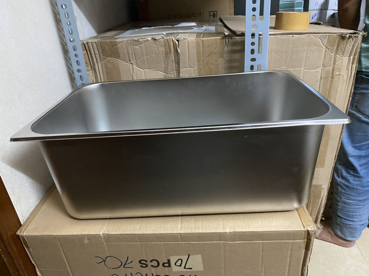Khay Inox 1/1 Cao 20cm Không Nắp Khay Inox 1/1 Cao 20cm Không Nắp