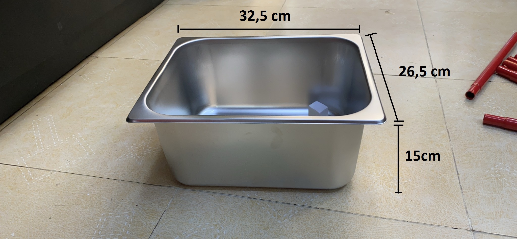 Khay Inox 1/2 Cao 15cm Không Nắp Khay Inox 1/2 Cao 15cm Không Nắp