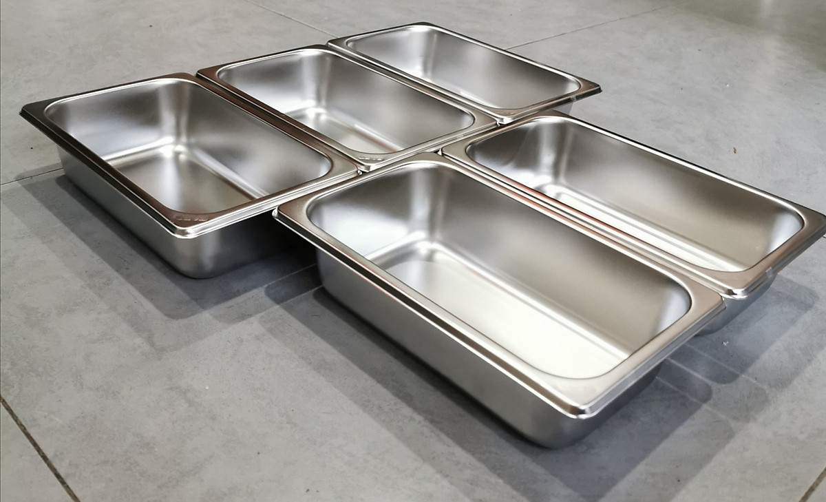 Combo 5 Khay Inox 1/4 Cao 6.5cm Không Nắp Combo 5 Khay Inox 1/4 Cao 6.5cm Không Nắp