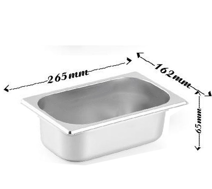 Khay Inox 1/4 Cao 6,5cm Không Nắp Khay Inox 1/4 Cao 6,5cm Không Nắp