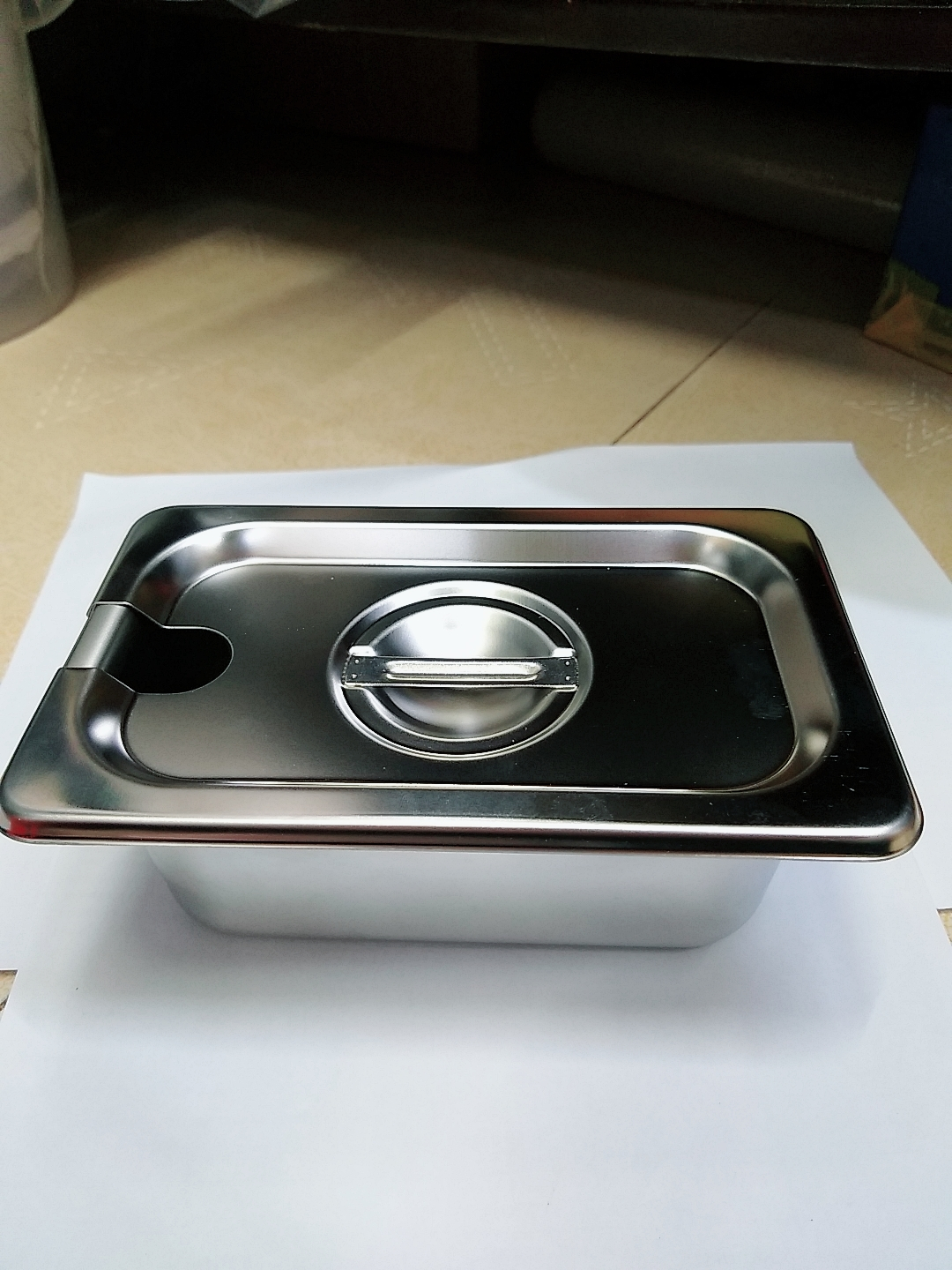 Khay Inox 1/9 Cao 6,5cm Nắp Khuyết